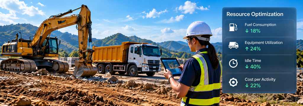 BuildWise resource optimization for fuel and equipment